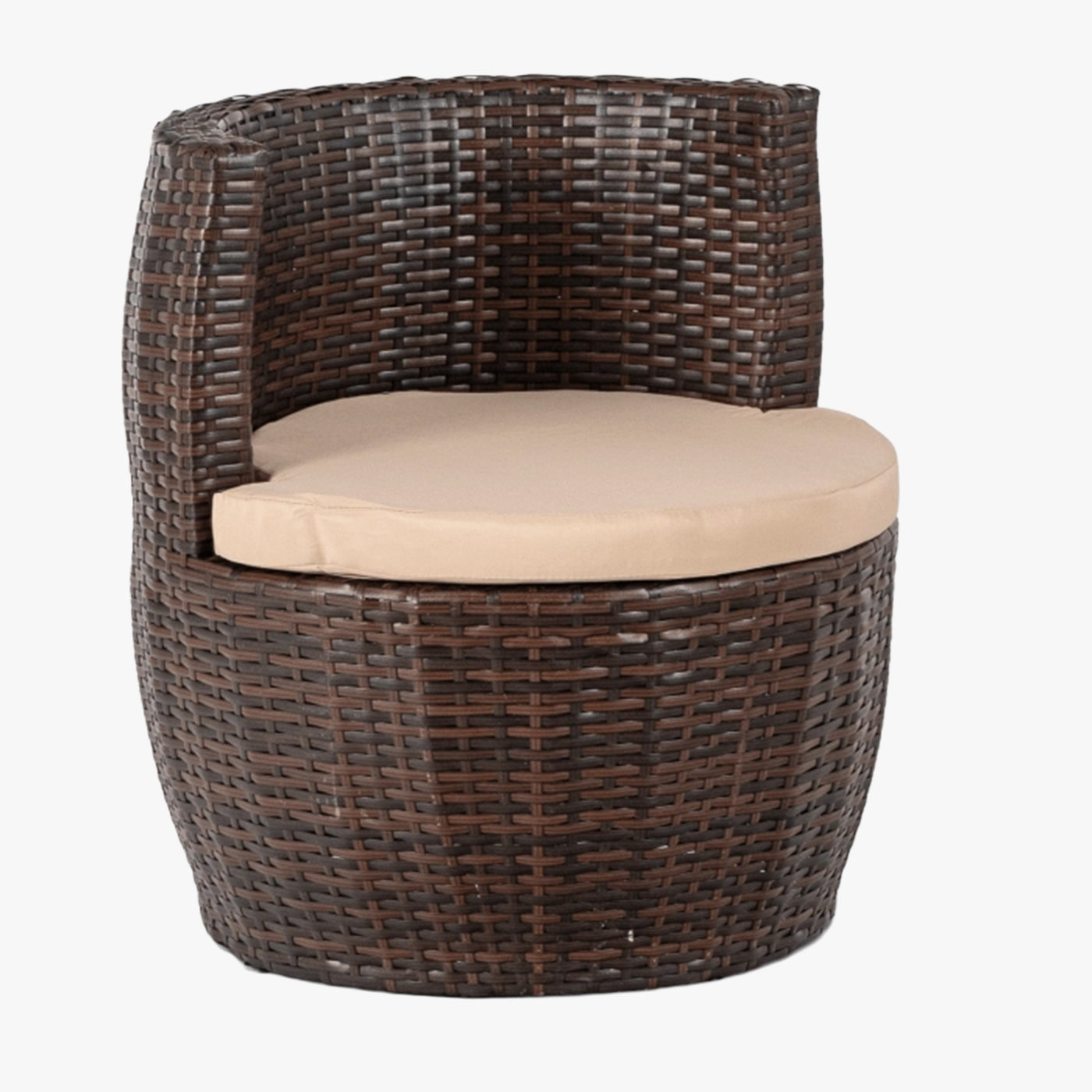 FRIO Ensemble de mobilier de jardin 2 places beige avec table en verre