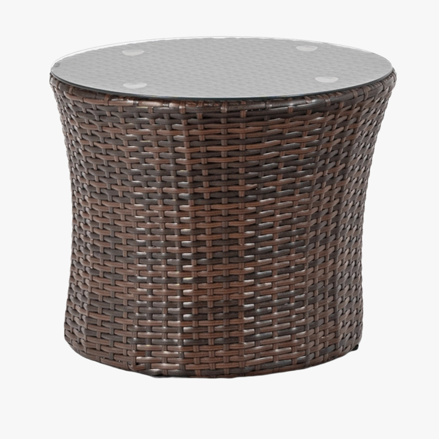 FRIO Ensemble de mobilier de jardin 2 places beige avec table en verre