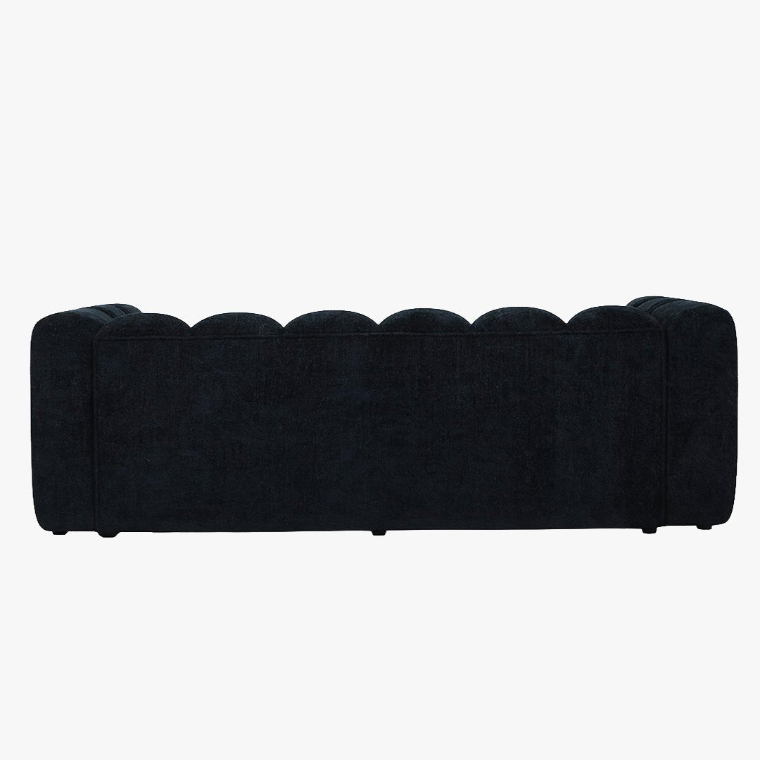 GABY Canapé 3 places en tissu noir - Canapés fixes - Mobilier Deco