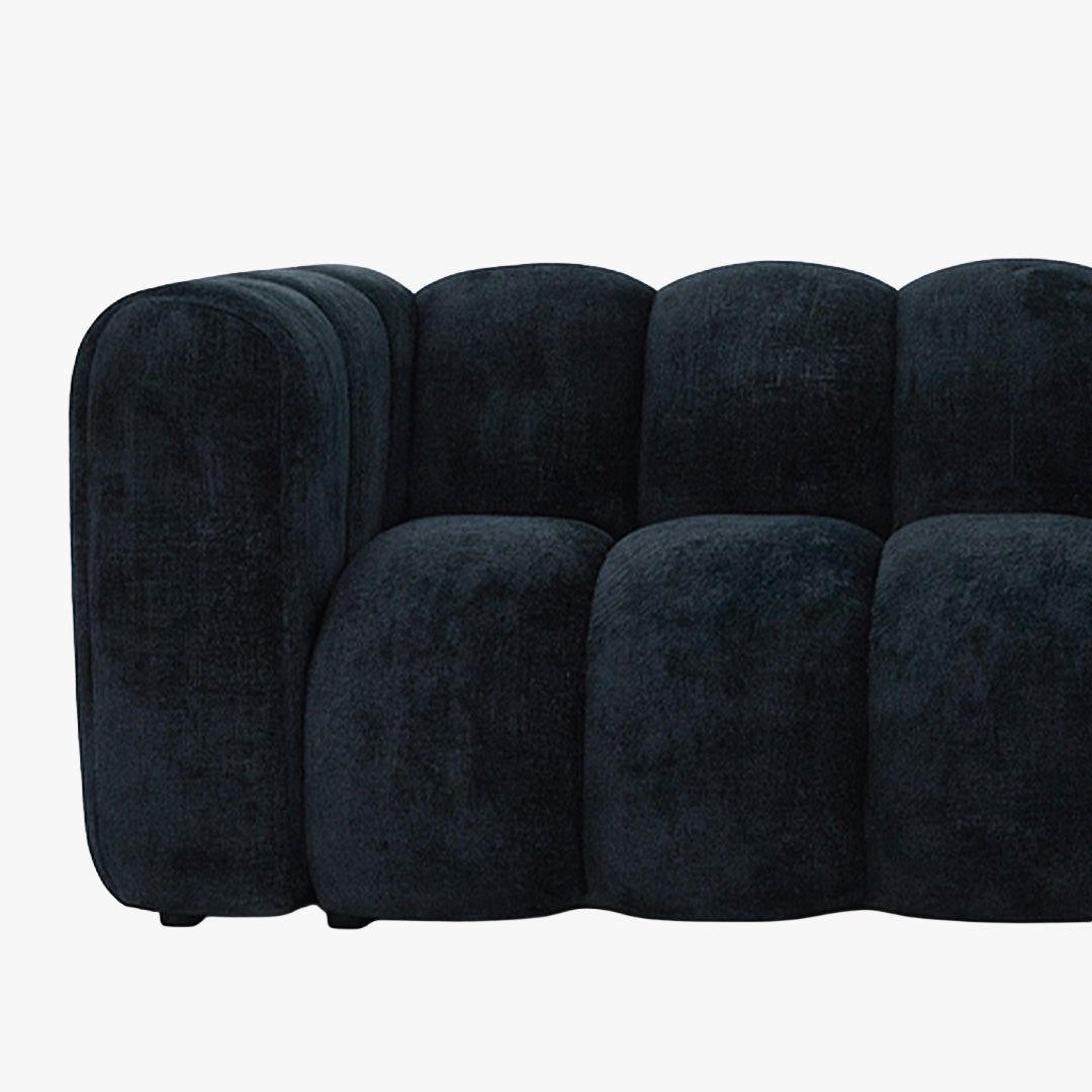 GABY Canapé 3 places en tissu noir - Canapés fixes - Mobilier Deco