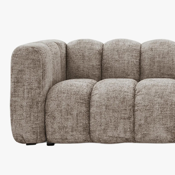GABY Canapé 3 places en tissu taupe