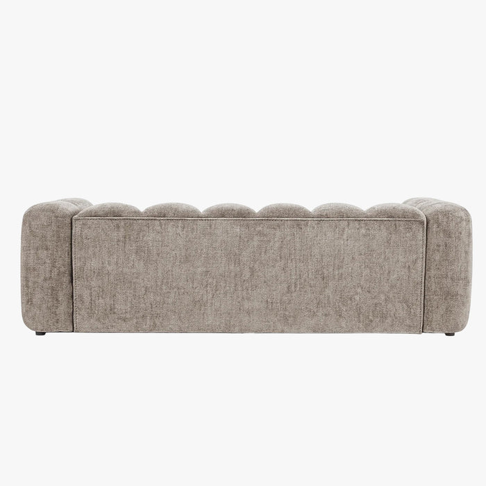 GABY Canapé 3 places en tissu taupe