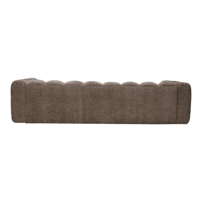 GABY Canapé d'angle réversible en tissu taupe foncé