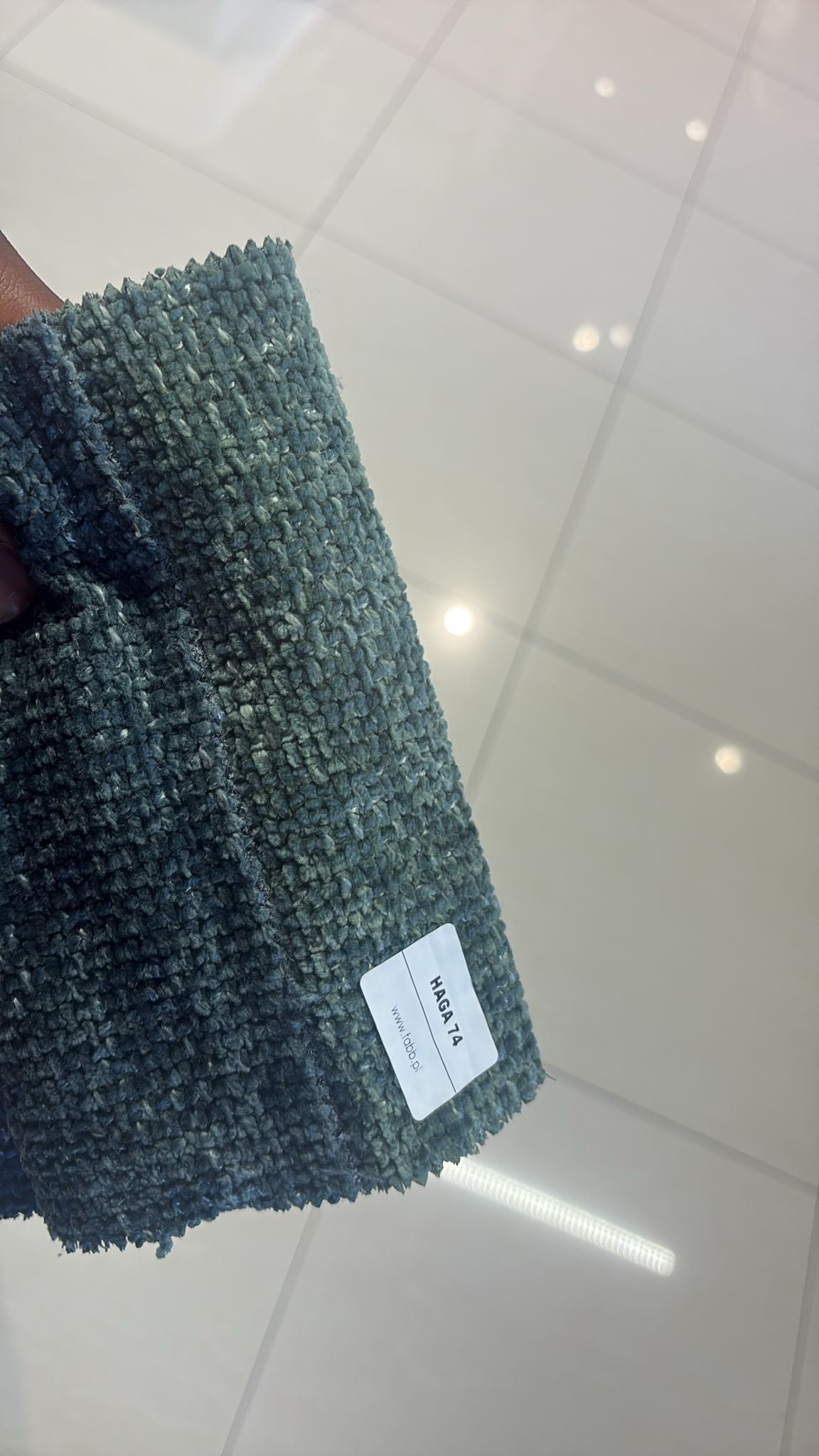 GABY Canapé d'angle réversible en tissu vert - HAGA 74