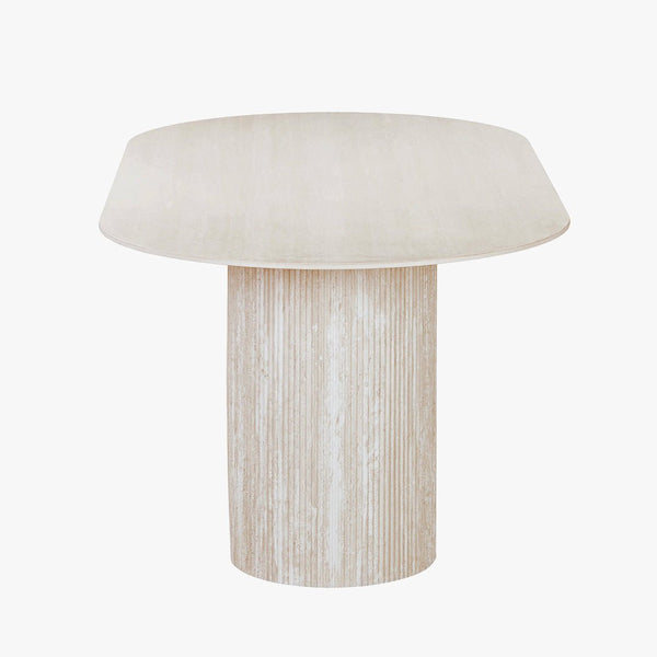 GAEL XL Table à manger ovale en céramique gris 180 cm