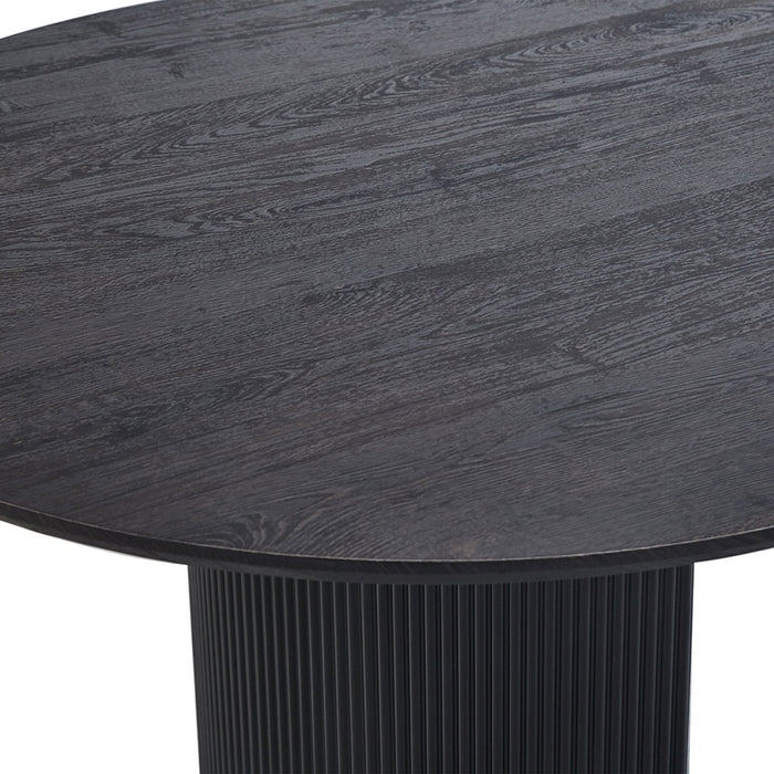 GALIA Table à manger ovale couleur marron foncé