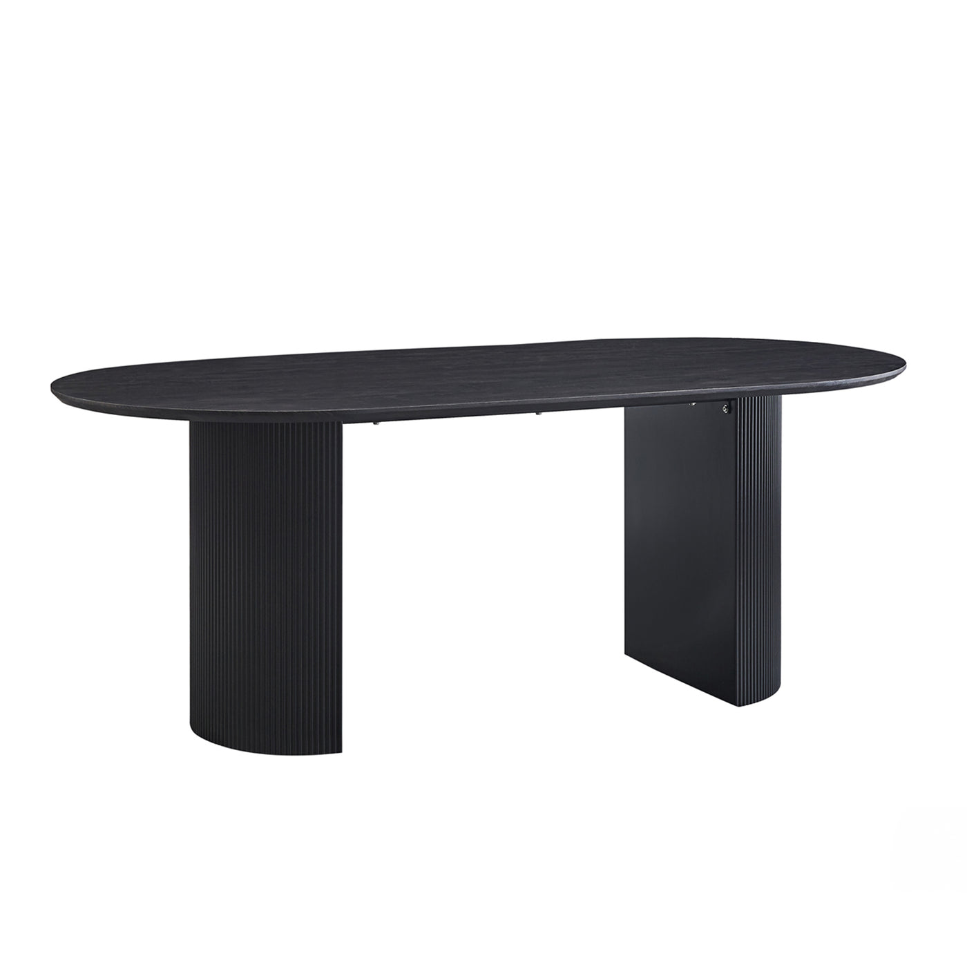 GALIA Table à manger ovale couleur marron foncé