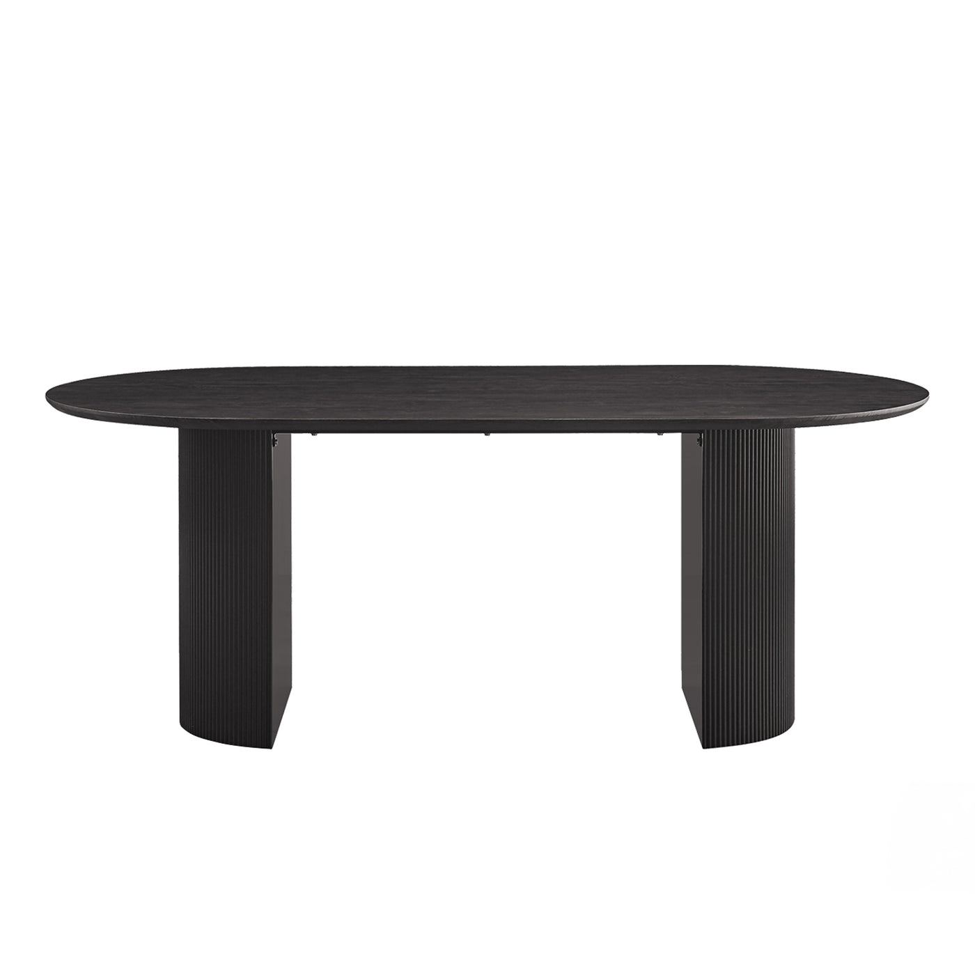 GALIA Table à manger ovale couleur marron foncé