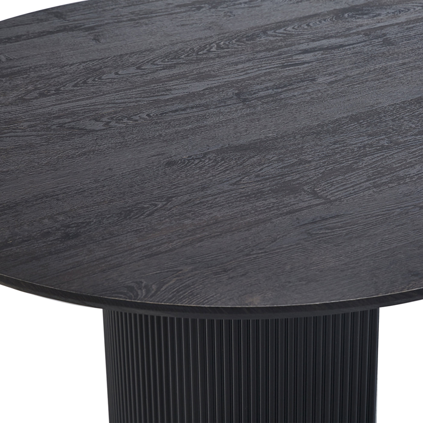 GALIA Table à manger ovale couleur marron foncé