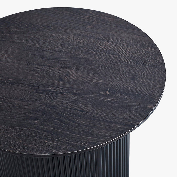 GALIA Table basse ronde couleur marron foncé D50 cm