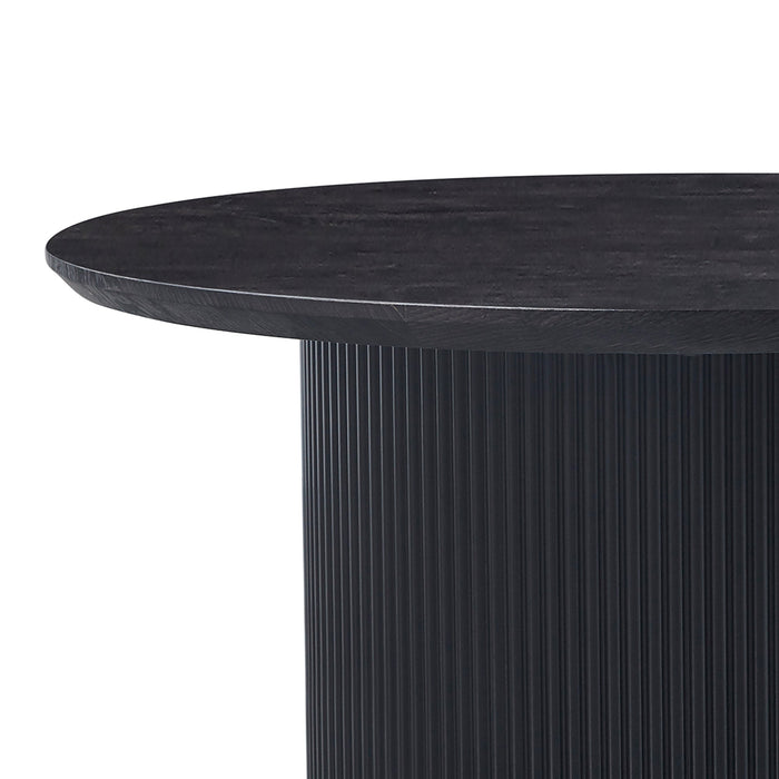GALIA Table basse ronde couleur marron foncé D80 cm