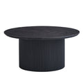 GALIA Table basse ronde couleur marron foncé D80 cm