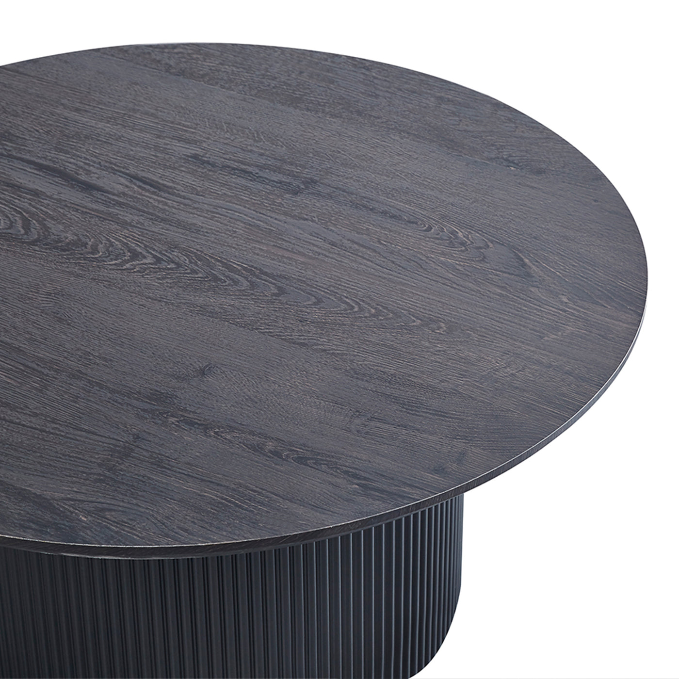 GALIA Table basse ronde couleur marron foncé D80 cm