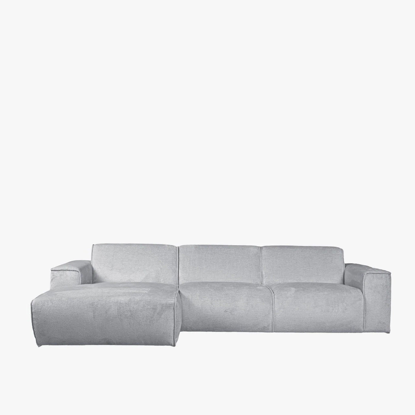 GIULIA Canapé d'angle en tissu gris - Angle gauche - Canapés d'angle - Mobilier Deco
