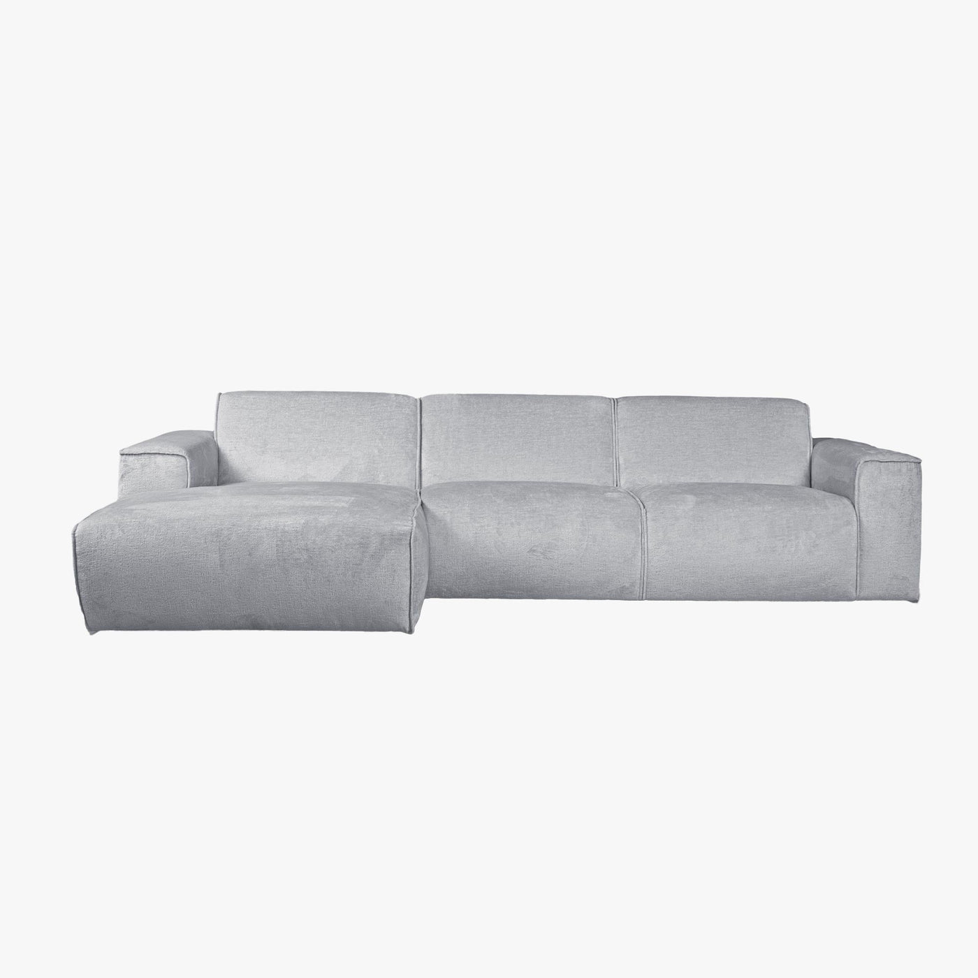 GIULIA Canapé d'angle en tissu gris - Angle gauche - Canapés d'angle - Mobilier Deco