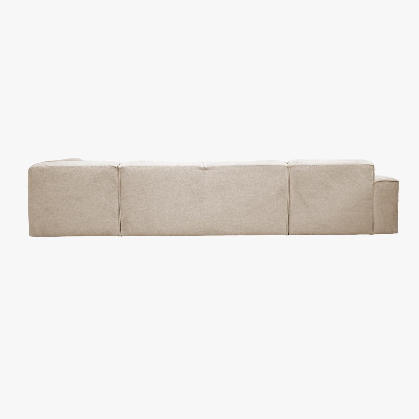 GIULIA Canapé panoramique en tissu beige - Angle droit - Canapés panoramiques - Mobilier Deco