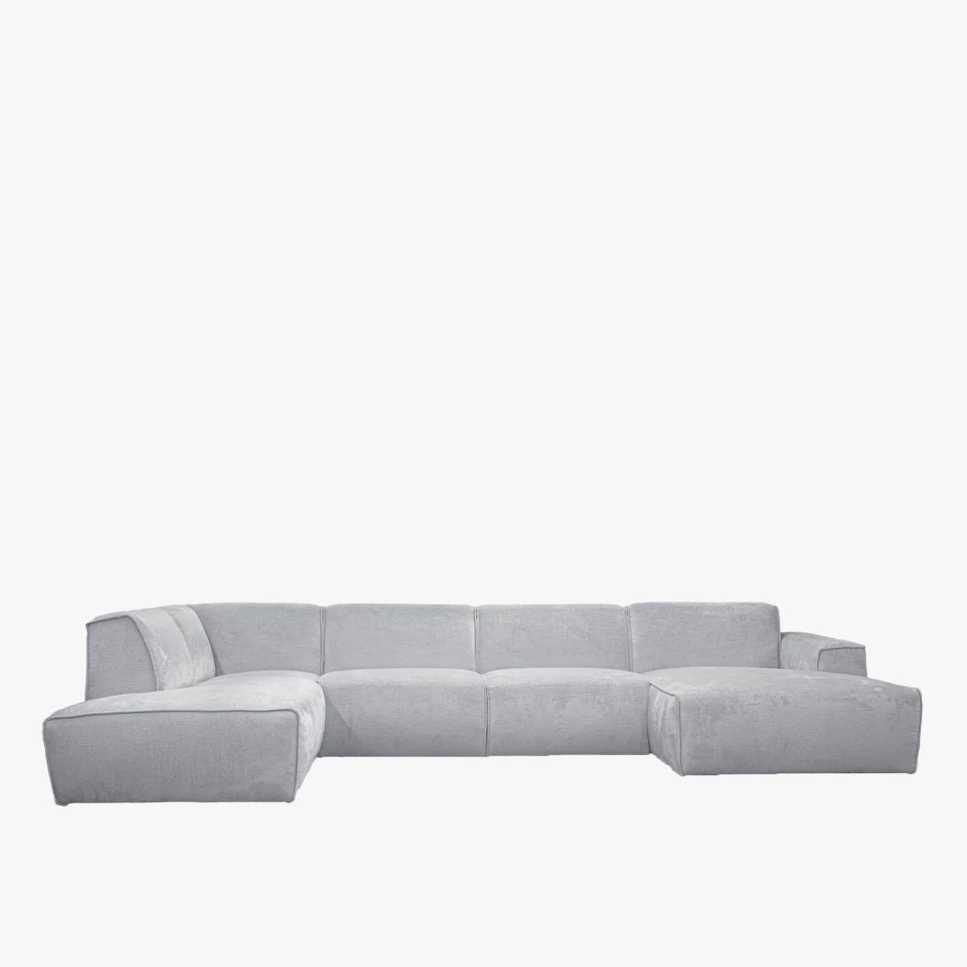 GIULIA Canapé panoramique en tissu gris - Angle droit - Canapés panoramiques - Mobilier Deco