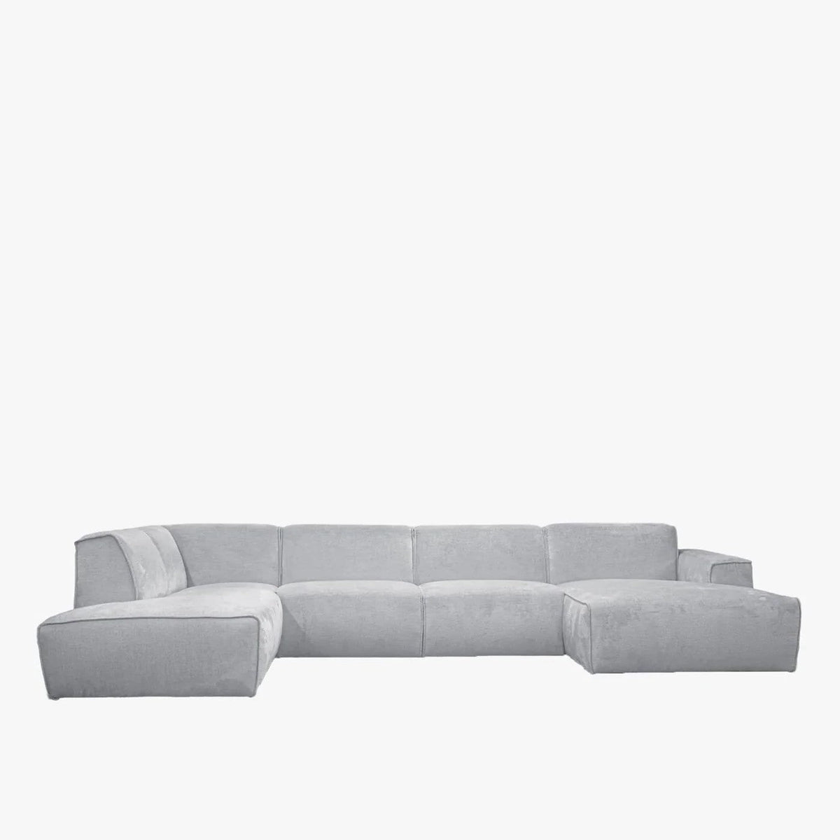GIULIA Canapé panoramique en tissu gris - Angle gauche - Canapés panoramiques - Mobilier Deco