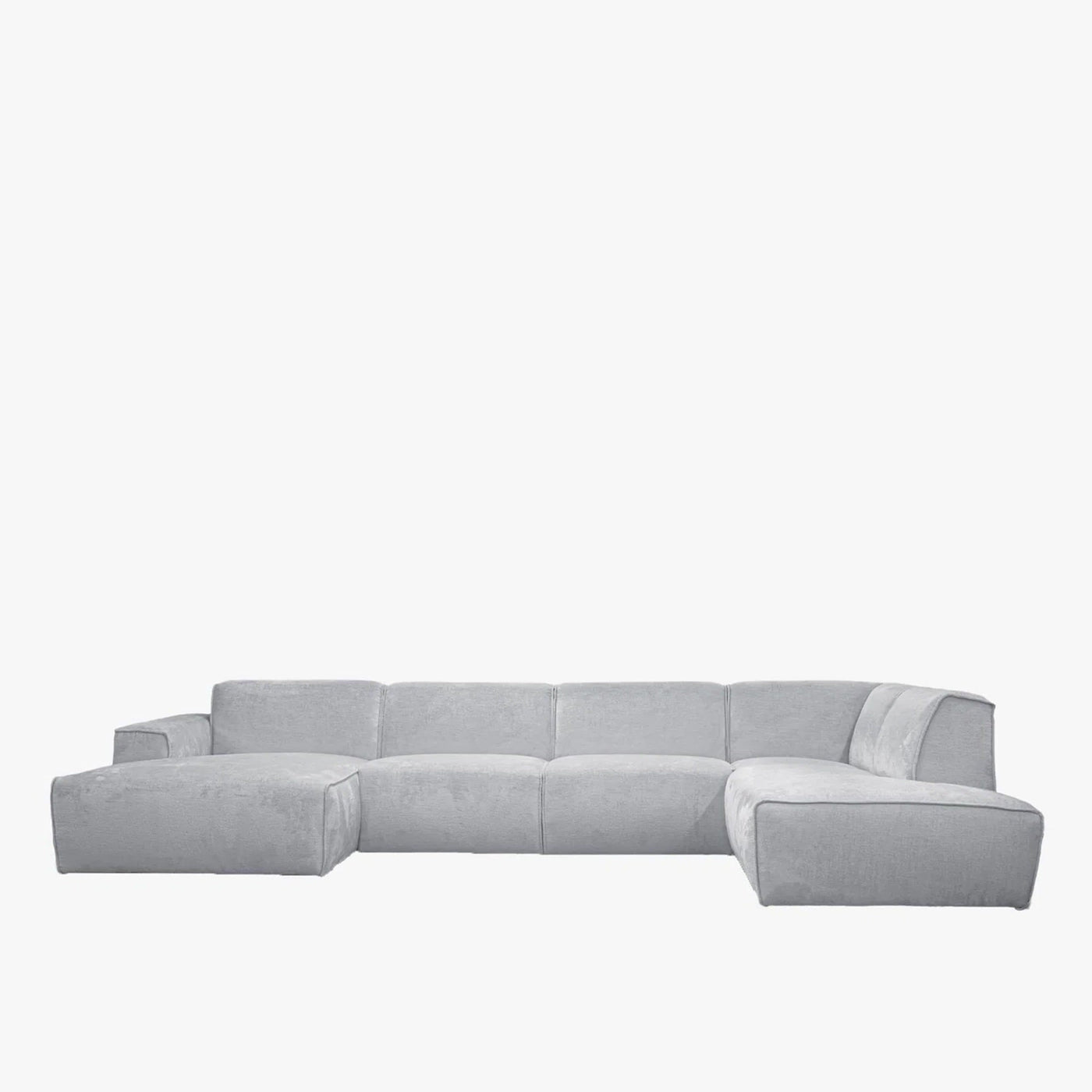 GIULIA Canapé panoramique en tissu gris - Angle gauche - Canapés panoramiques - Mobilier Deco