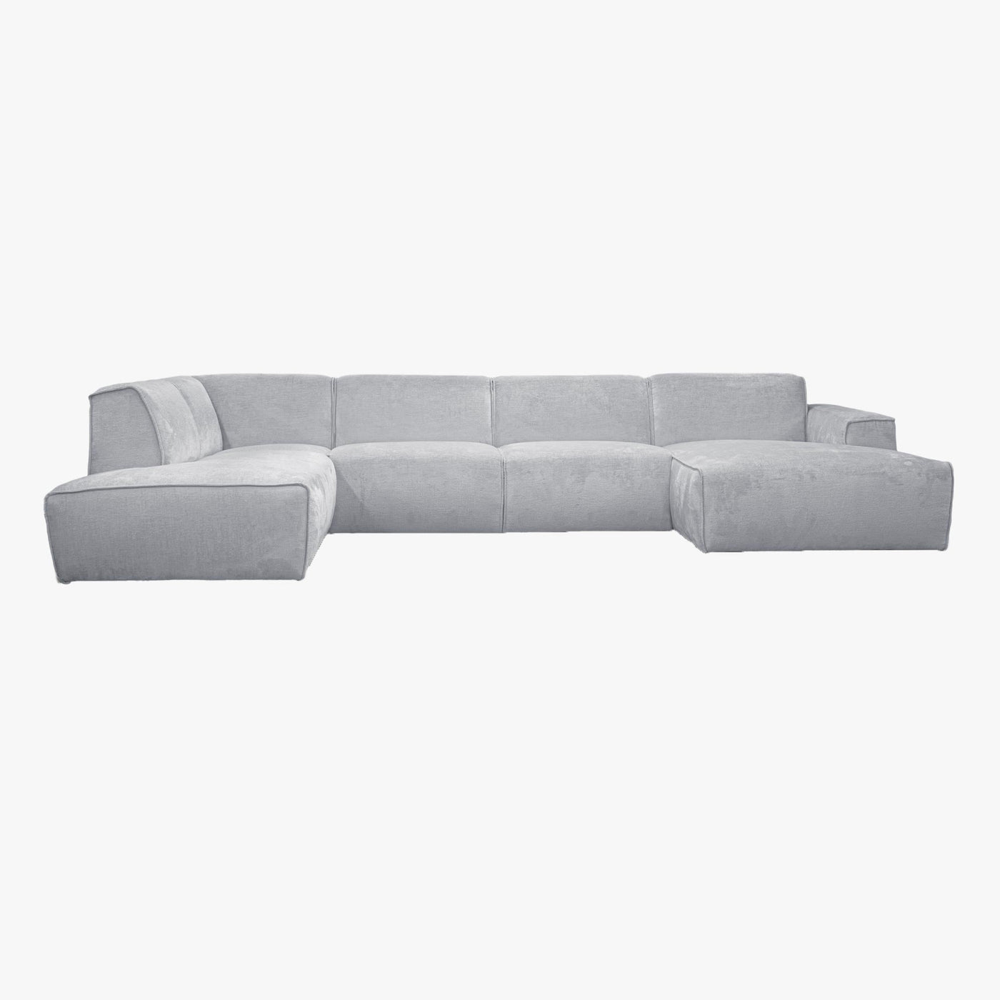 GIULIA Canapé panoramique en tissu gris - Angle gauche - Canapés panoramiques - Mobilier Deco