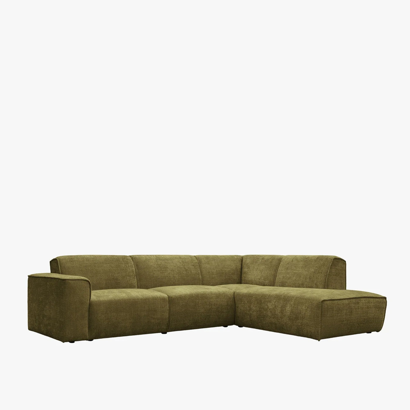 GIULIA XL Canapé d'angle en tissu vert - Angle droit - Canapés d'angle - Mobilier Deco