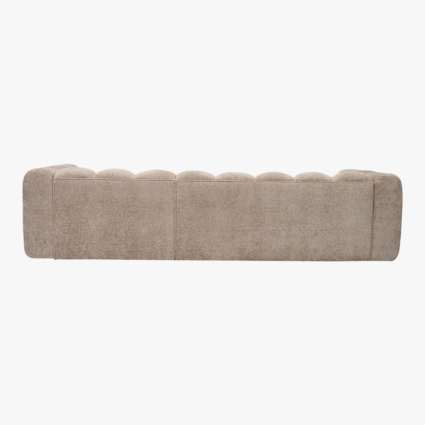 GABY Canapé d'angle réversible en tissu taupe