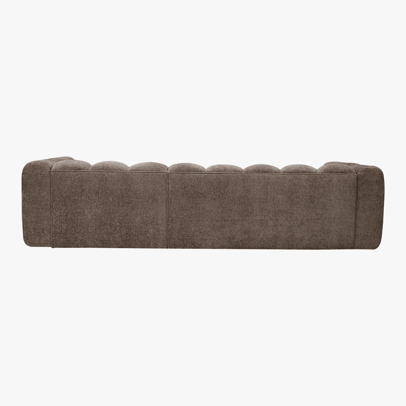 GABY Canapé d'angle réversible en tissu taupe foncé
