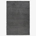 HARMONY Tapis en tissu doux à motif quadrillé gris foncé - 80x150 cm