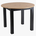 HARRY Table à manger ronde extensible couleur bois clair 102-142 cm