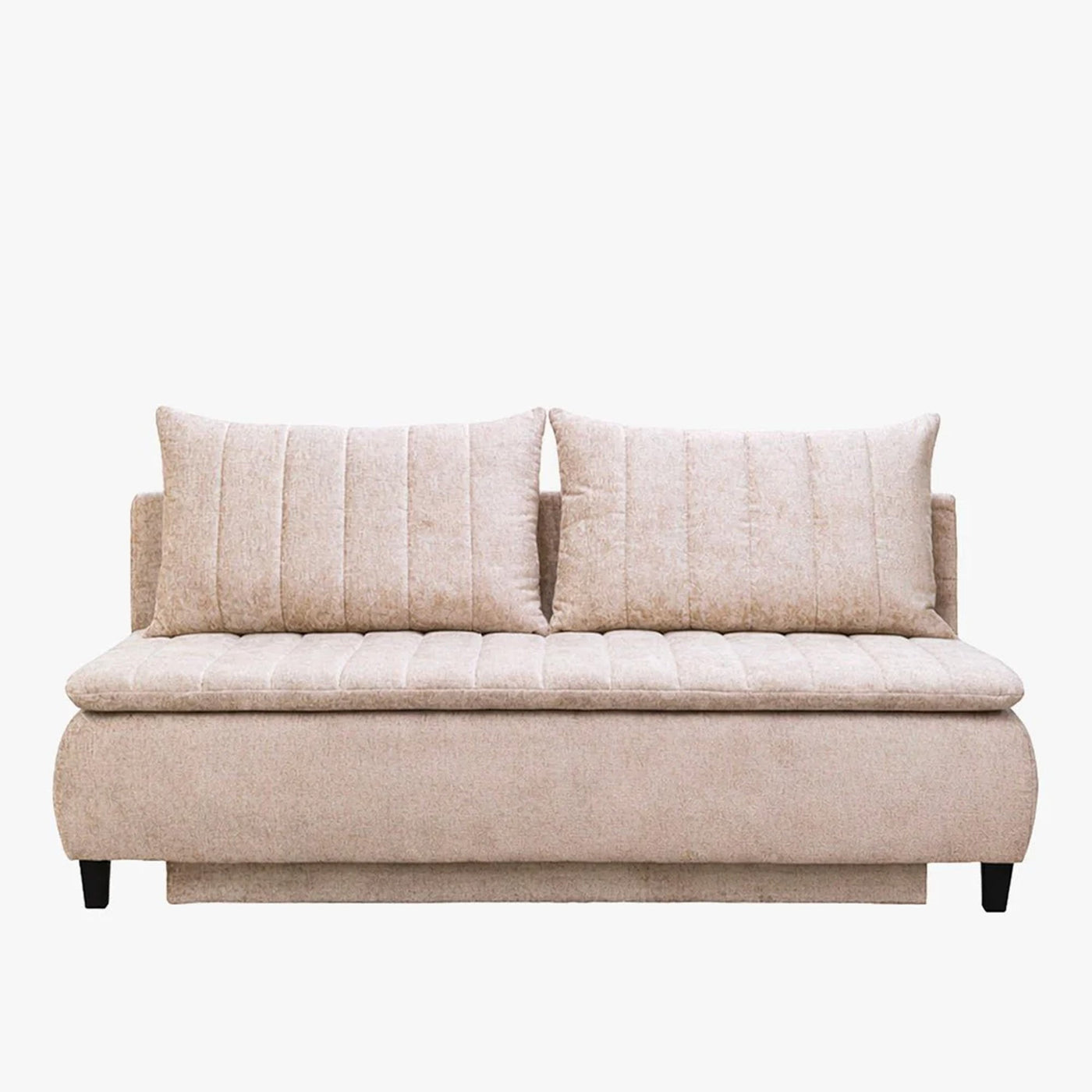 HARVEY Canapé 3 places convertible avec coffre en tissu beige - Canapés convertibles - Mobilier Deco