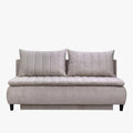 HARVEY Canapé 3 places convertible avec coffre en tissu taupe clair