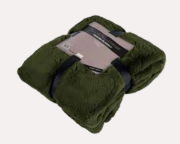 HEAVEN Plaid tissu doux polyester vert 150x200 cm