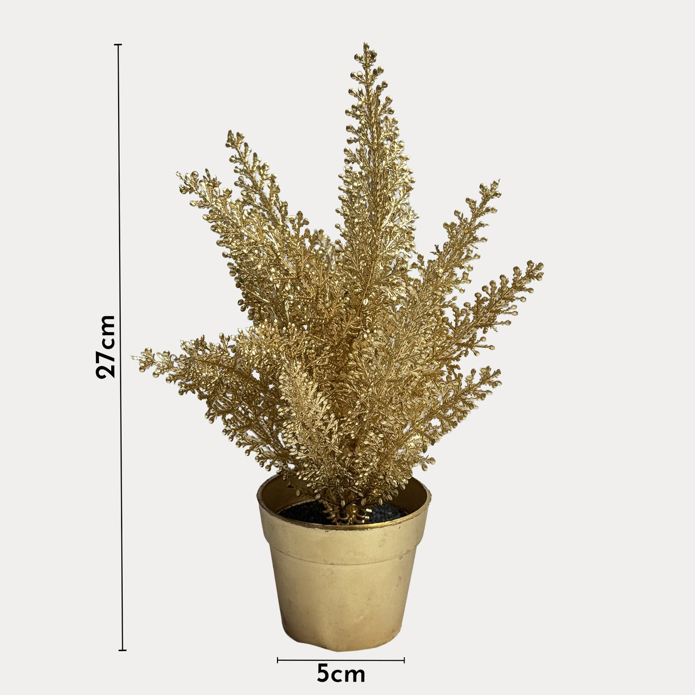 HESTIA Plante artificielle doré en pot - 27 cm