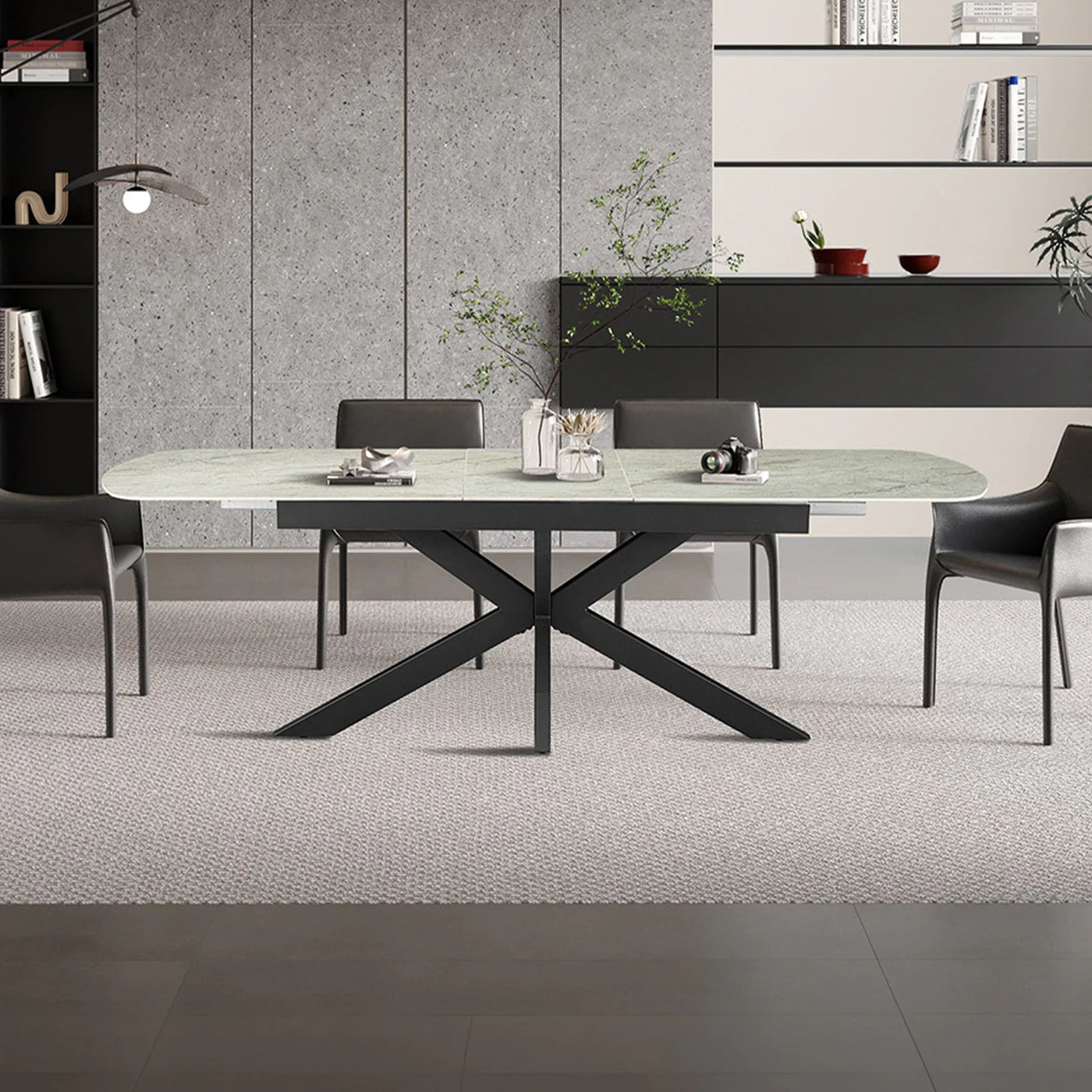 HESTIA - Tables à manger extensibles en pierre frittée