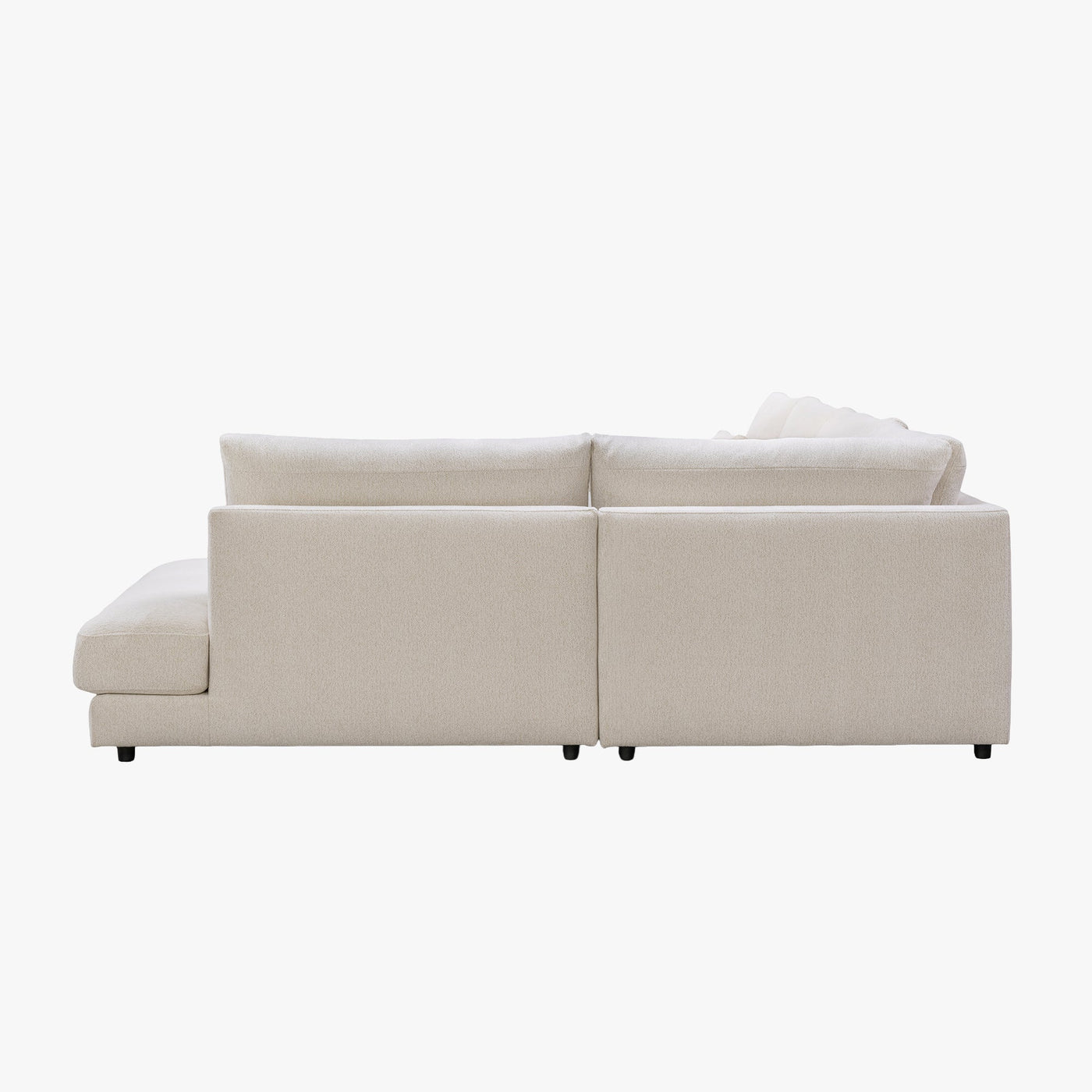HILONA U Canapé panoramique tissu beige - Angle gauche - Canapés panoramiques - Mobilier Deco