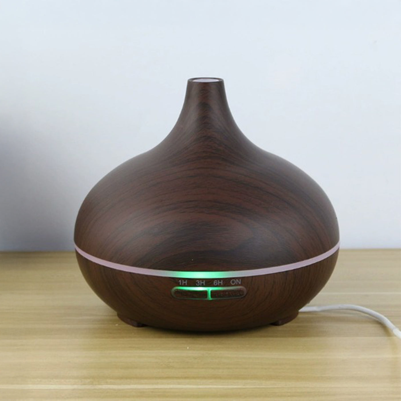 ILAYA Diffuseur d'huiles essentielles couleur bois noir à LED