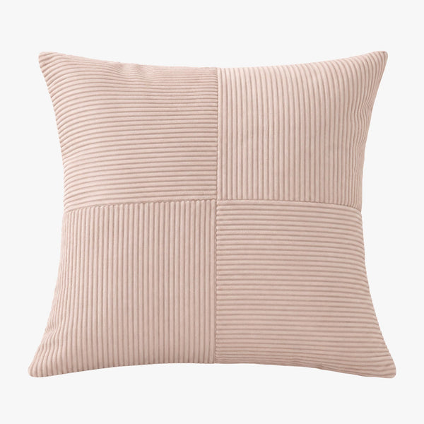 ISYS Coussin carré en tissu côtelé  beige 45x45 cm