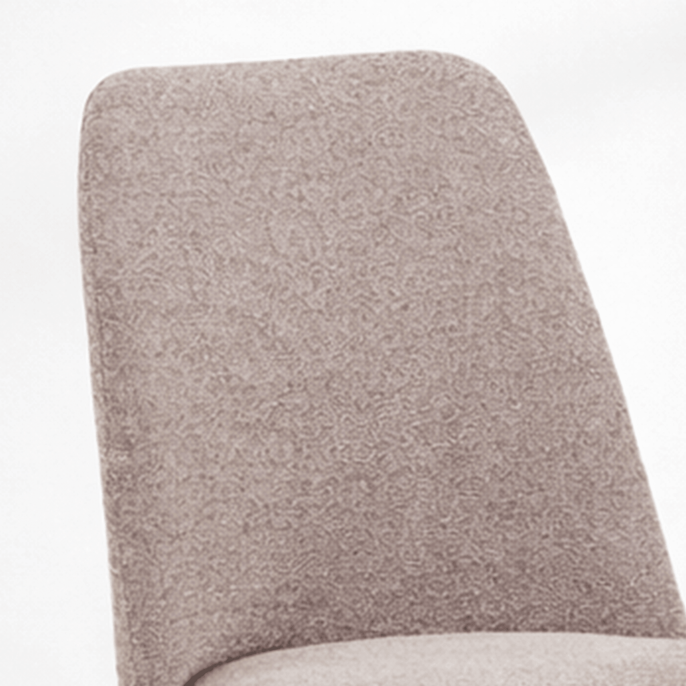 JADHA Lot de 2 chaises en tissu bouclette taupe pieds en métal noir - Chaise de repas - Mobilier Deco