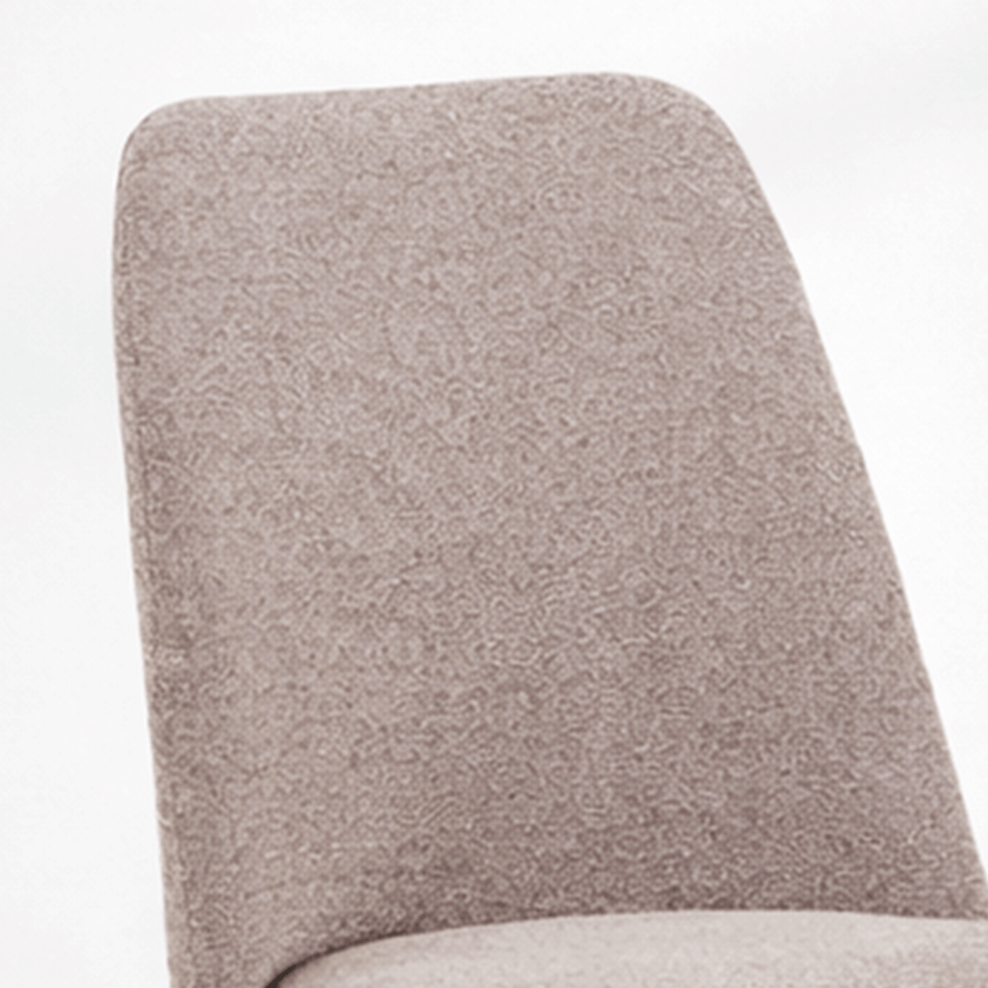 JADHA Lot de 2 chaises en tissu bouclette taupe pieds en métal noir