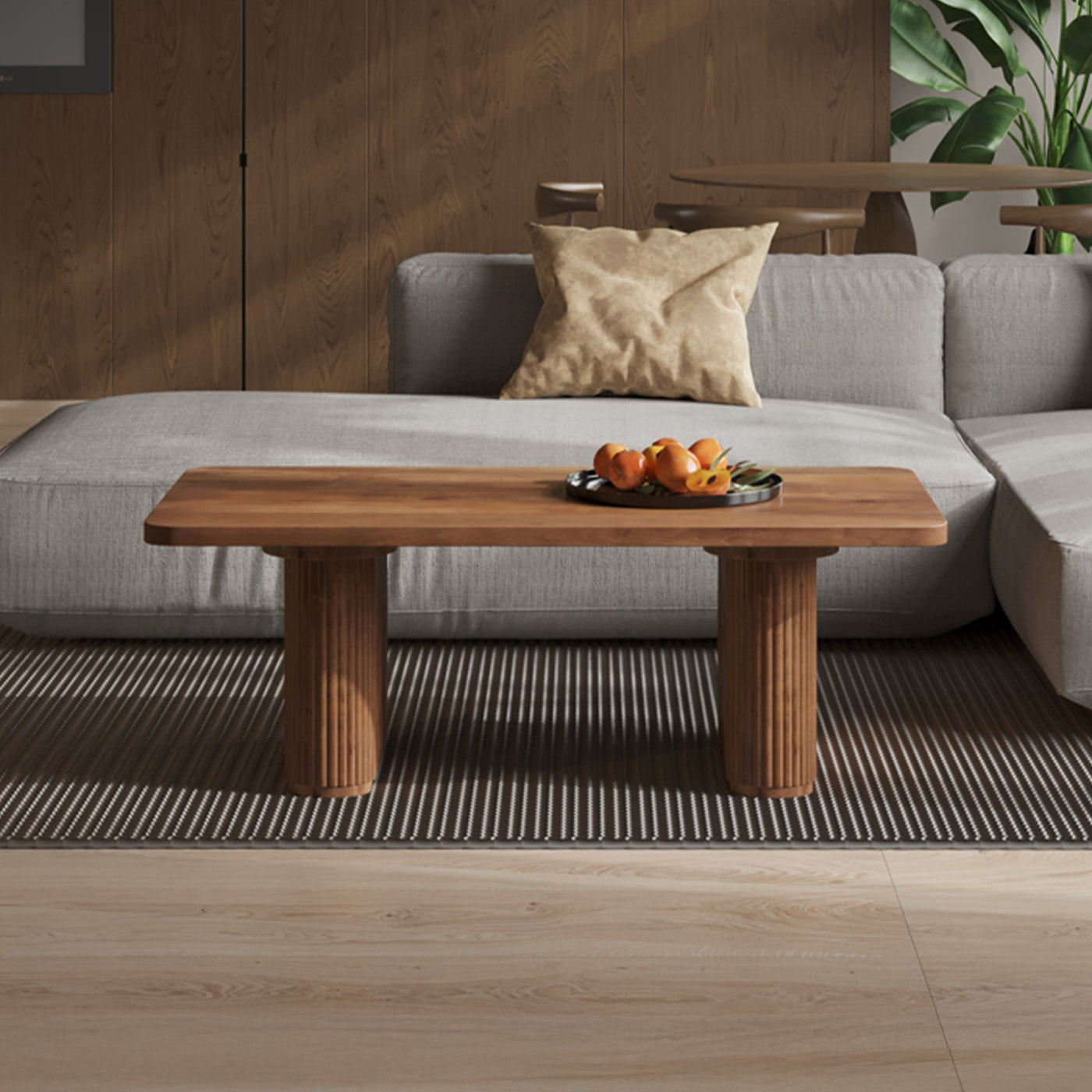 JEAN Table basse bois de manguier brun clair