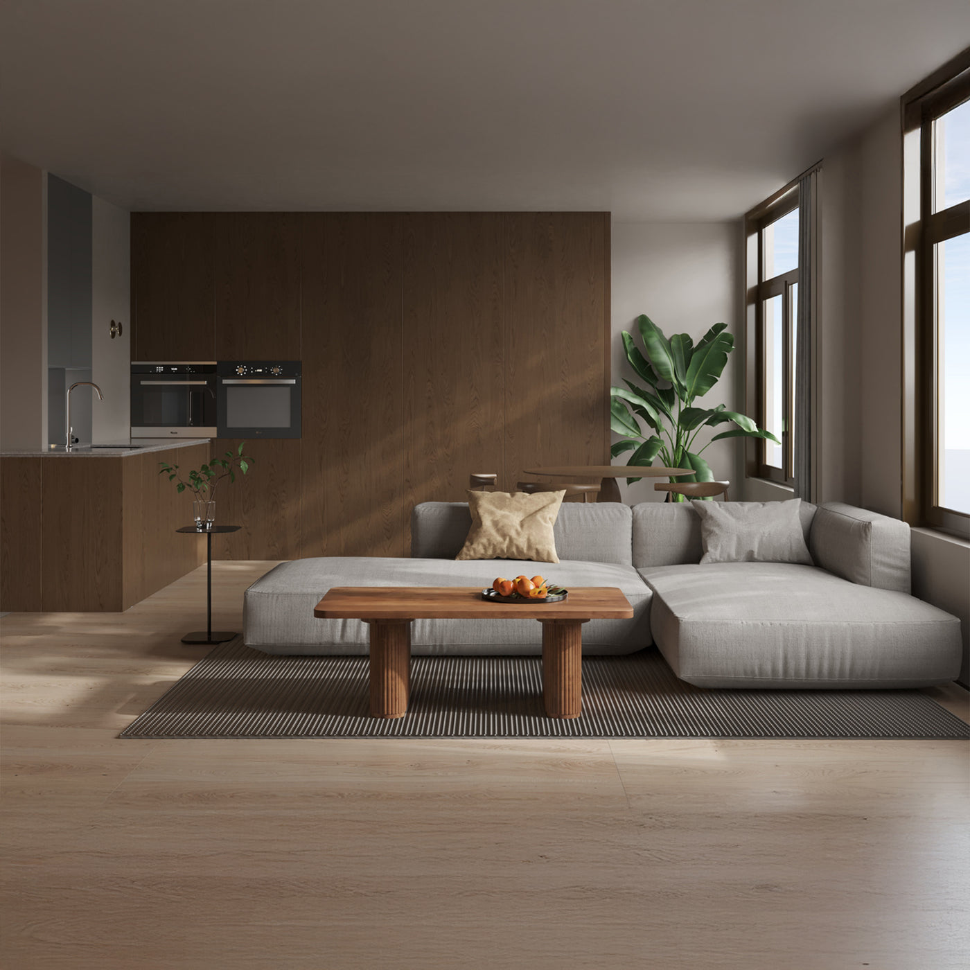 JEAN Table basse bois de manguier brun clair