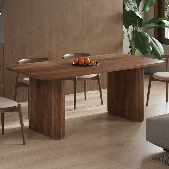 JEAN XL Table à manger en bois de manguier brun clair 200 cm