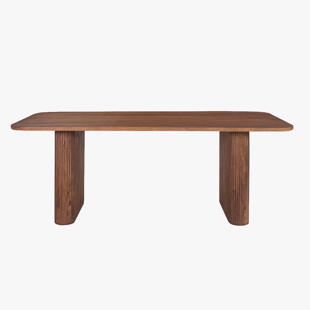 JEAN XL Table à manger en bois de manguier brun clair 200 cm - Table à manger - Mobilier Deco