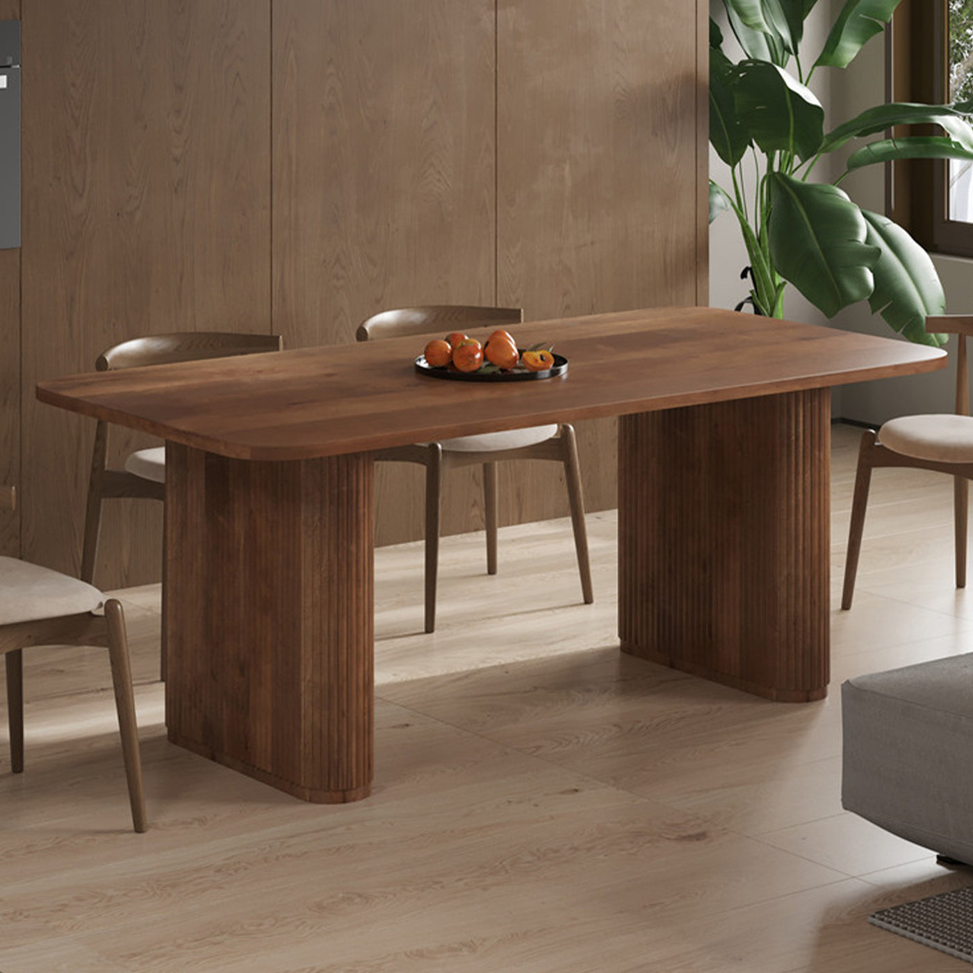 JEAN XL Table à manger en bois de manguier brun clair 200 cm