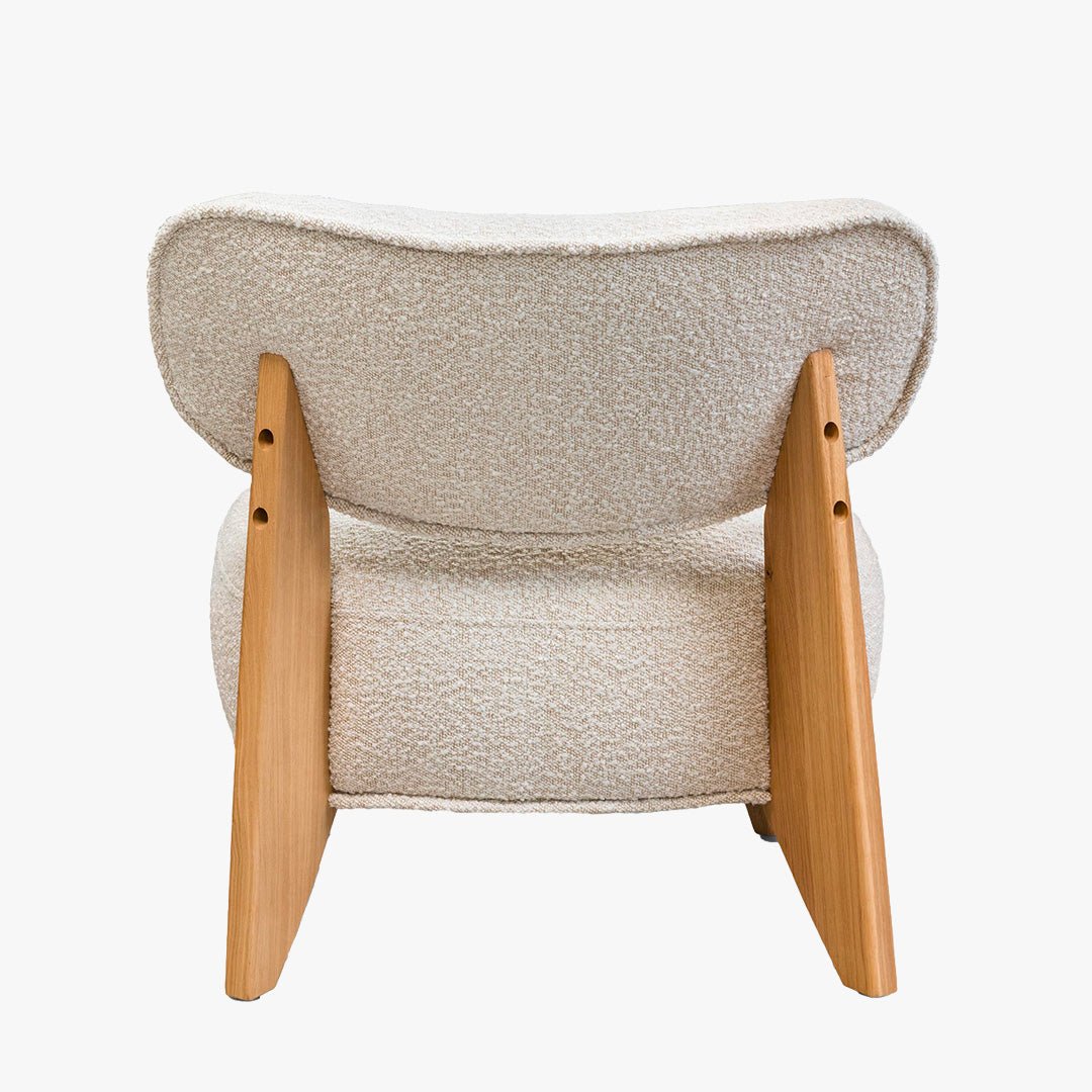 JEYZ Fauteuil design effet peau de mouton beige - Fauteuils - Mobilier Deco