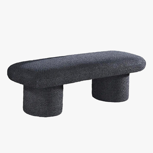 JONA Banquette design effet peau de mouton anthracite