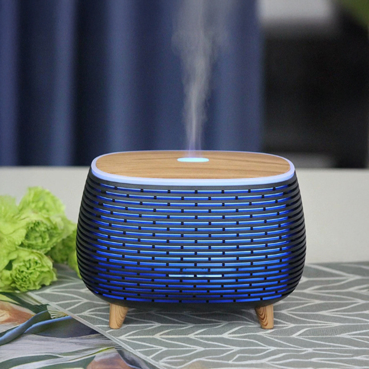 KALI Diffuseur d'huiles essentielles à LED noir