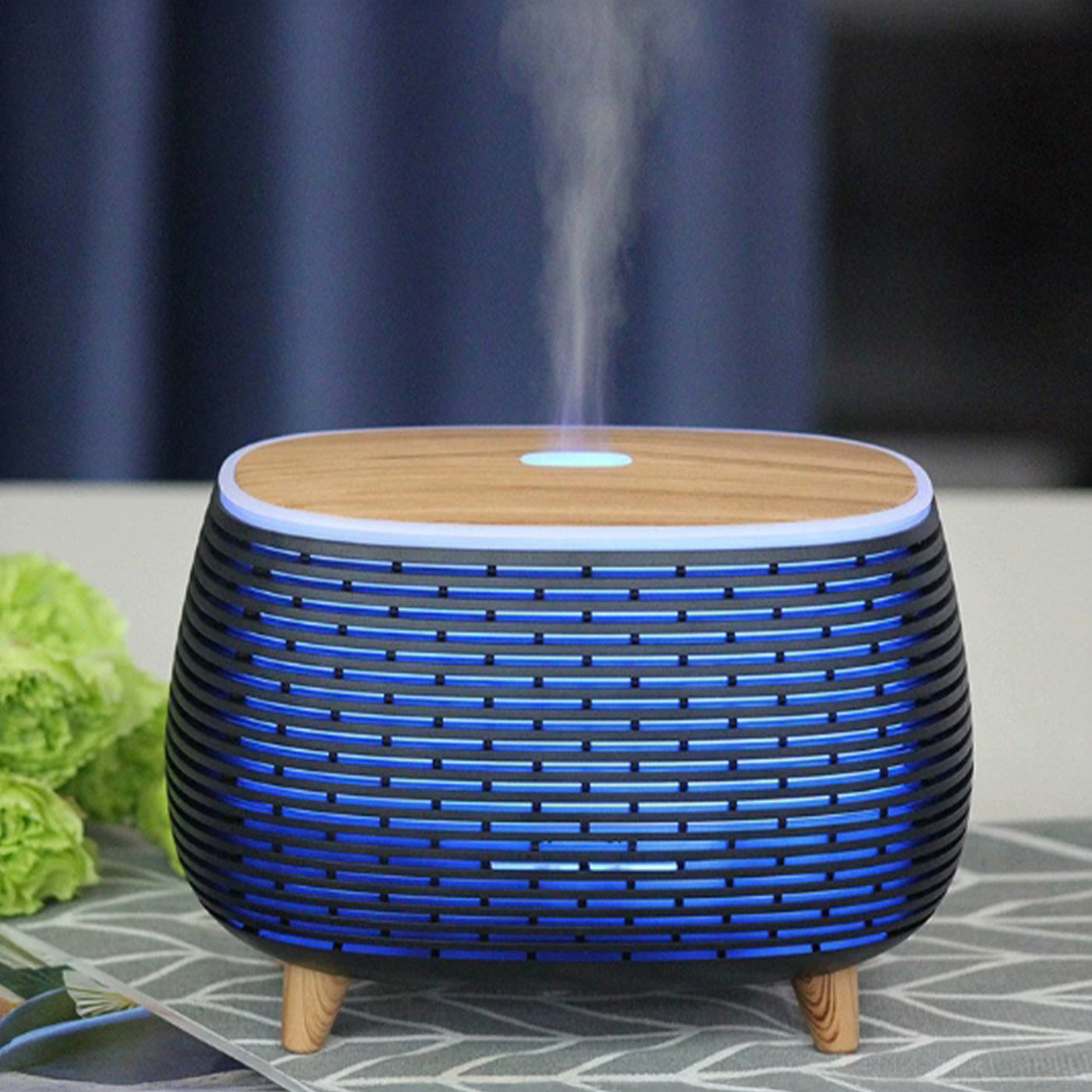 KALI Diffuseur d'huiles essentielles à LED noir