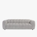 KALIS Canapé 3 places en tissu blanc et gris