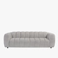 KALIS Canapé 3 places en tissu texturé gris